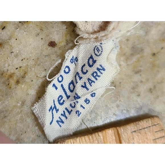 Vintage Size M Stretch Nylon Formal Beige 8" Gloves Pleated Fan Wrist Helanca - Picture 10 of 16